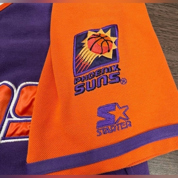 Vintage Phoenix Suns STARTER Made in Korea NBA Button Jersey Shirt Adult LARGE - Picture 5 of 7